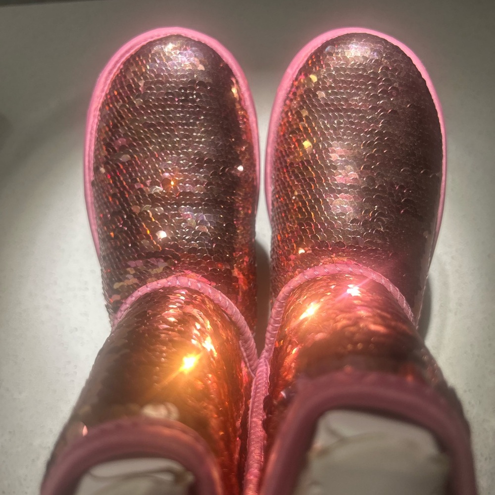 UGG Shimmering Pink Sequin Boots